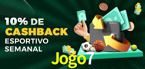 10% de bônus de cashback na Jogo7